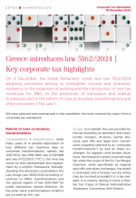 Corporate Tax newsletter, 18 December 2024